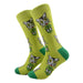 calcetin algodon largo gato dolares verdes 673