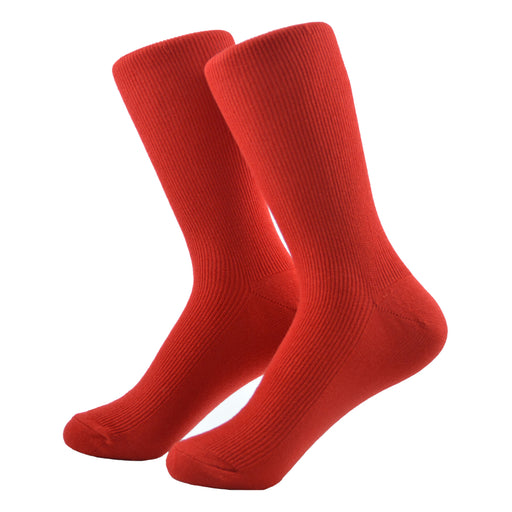 Portada calcetin algodon largo rojo liso 4005-6