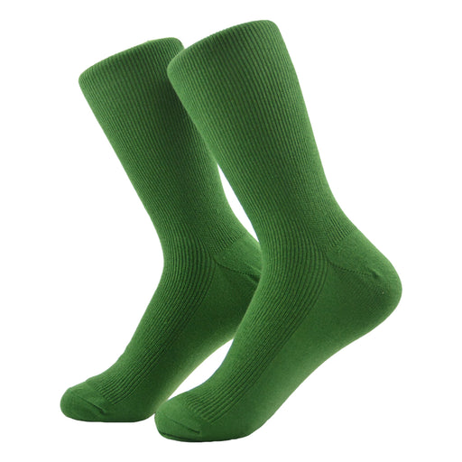 Portada calcetin algodon largo verde liso 4005-3