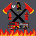 Portada calcetin largo algodon Chile bomberos 530
