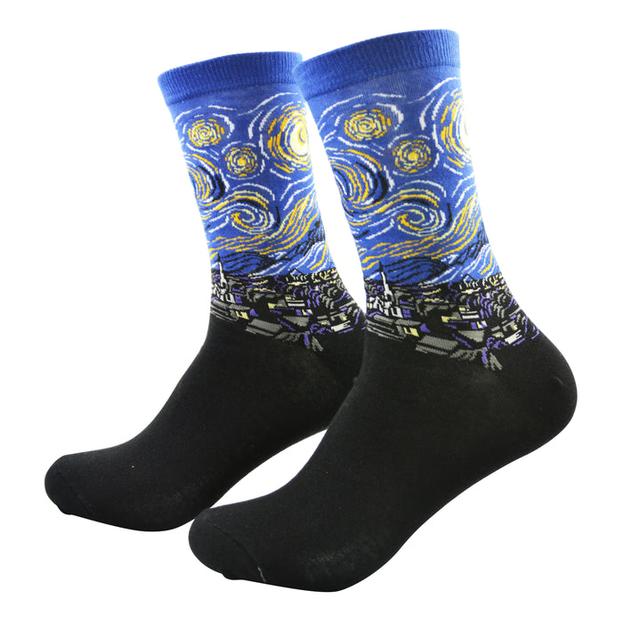 Portada calcetin largo algodon Van Gogh pintura arte 562