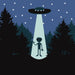Portada calcetin largo algodon alien abducido nave extraterrestre hombre 513