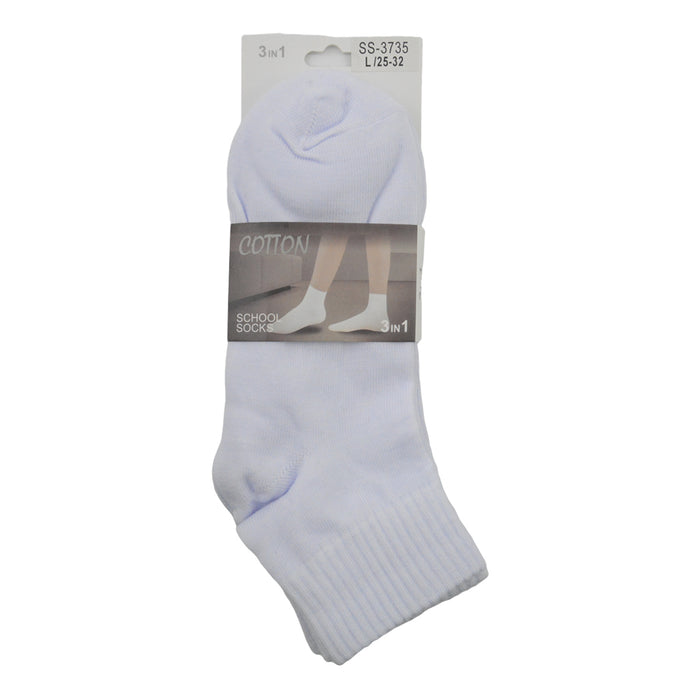 Portada calcetin pack 3 pares blancos algodon 3735