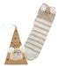 Portada calcetin toalla largo oso beige 4018-12