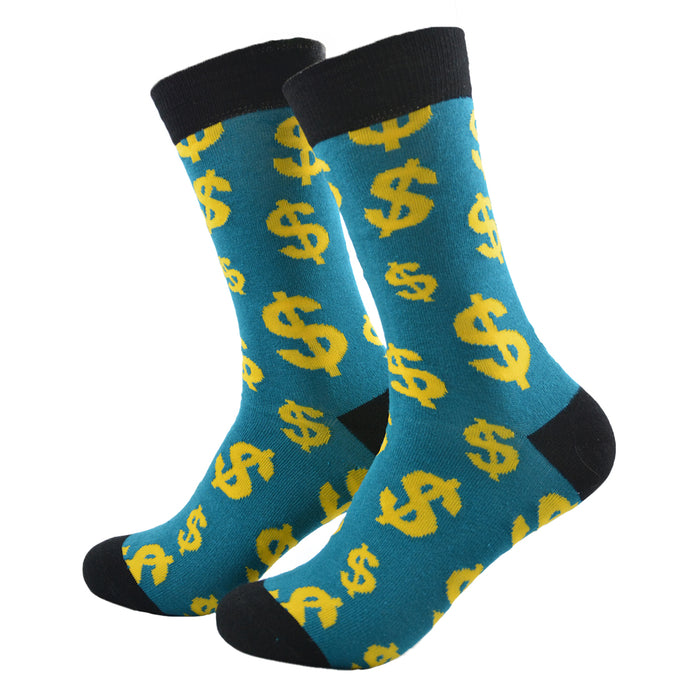 Portada calcetines largos algodon signo dolares 583