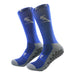 Portada calcetines largos poliester futbol azul 4022-4