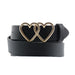 cinturon sintetico liso corazones dobles dorados 3839-2