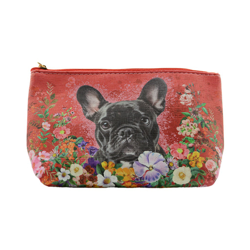 cosmetiquero floral perro bulldog 3601-2