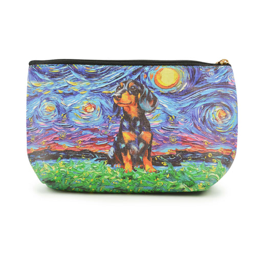 cosmetiquero perro Van Gogh pintura arte salchicha negro 4050-9