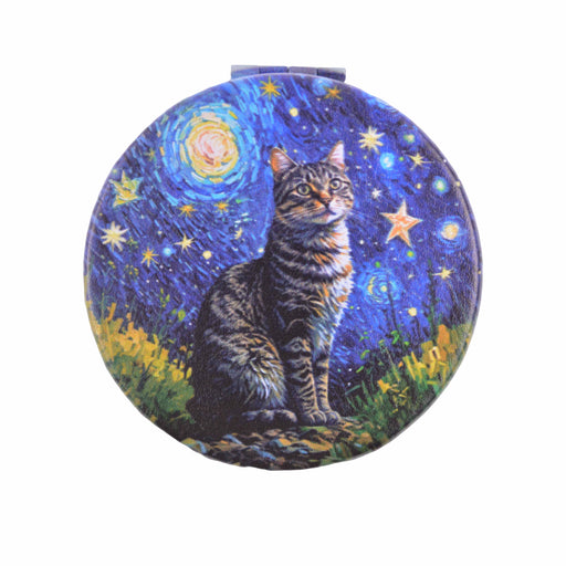 espejo vidrio metal gatos noche estrellada 4072-32 Romano