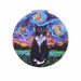 Portada espejo vidrio metal gatos van gogh 4072-28 negro con blanco