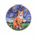 espejo vidrio metal gatos van gogh 4072-30 amarillo