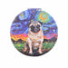 Portada espejo vidrio metal perros van gogh 4072-1 Pug