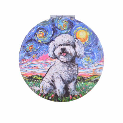 espejo vidrio metal perros van gogh 4072-3 poodle