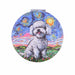 espejo vidrio metal perros van gogh 4072-3 poodle