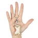  llavero gato beige claro parado 4047-7
