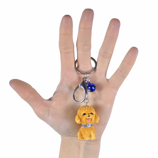 Portada modelo llavero perro poodle caramelo cascabel 3948-6