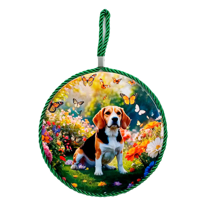 Portada posaolla perro beagle jardin ceramica corcho 3924-4