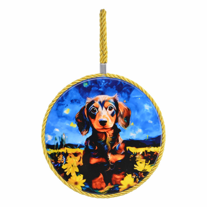 posaolla colgante ceramica corcho perro salchicha negro 4067-3