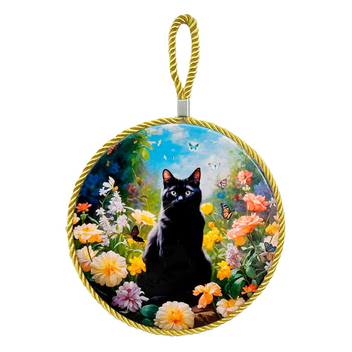 Portada posaolla gato negro ceramica corcho jardin 3925-3