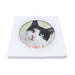Posaolla ceramica corcho colgante gato  blanco negro jardin 3371-5