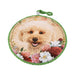 Posaolla ceramica corcho colgante perro poodle beige jardin 3372-4