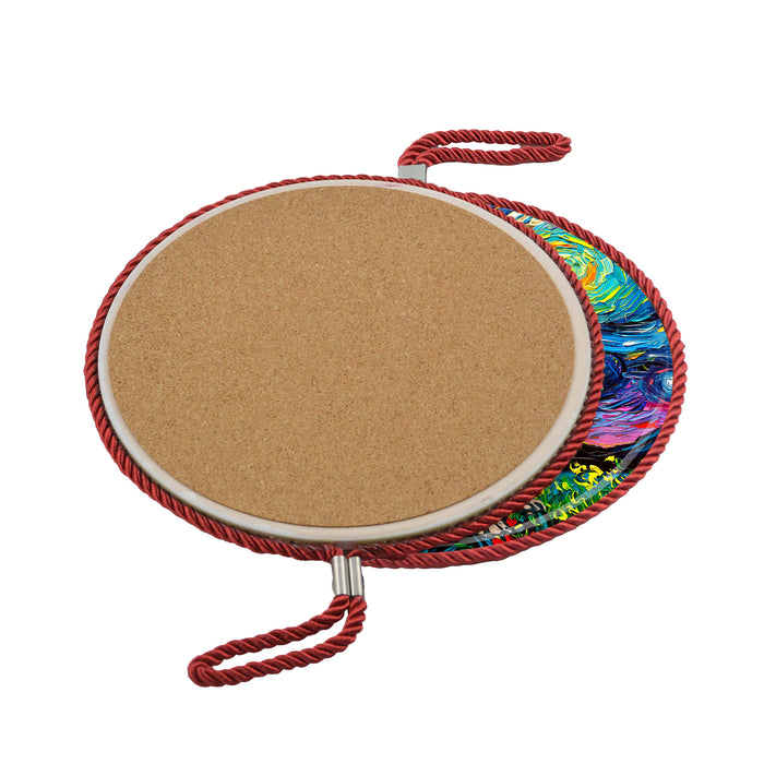 Posaolla ceramica corcho pintura perro pug 4112-7
