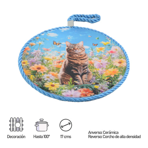 Posaolla colgador ceramica corcho gato romano medidas 3925-4