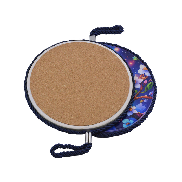 Posaolla colgante ceramica corcho buho hilo luna 4216-1