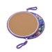 Posaolla colgante ceramica corcho buho hilo morado 4216-4