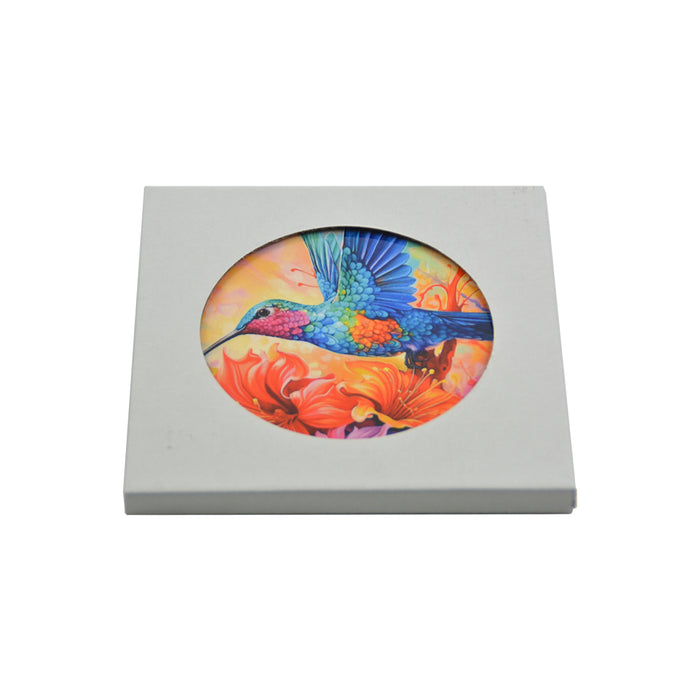 Posaolla colgante corcho ceramica Colibri azul 3994-3