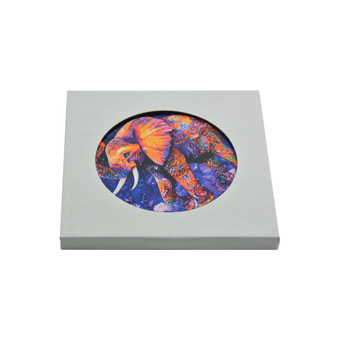 Posaolla colgante corcho ceramica elefante morado 3996-3
