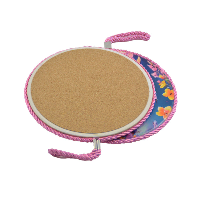 Posaolla colgante corcho ceramica Colibri rosado 3994-2