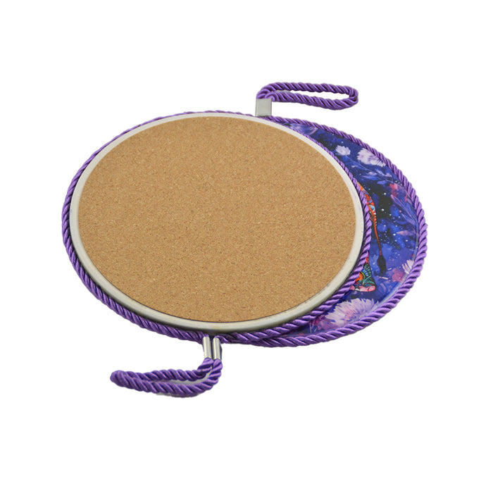 Posaolla colgante corcho ceramica elefante morado 3996-3