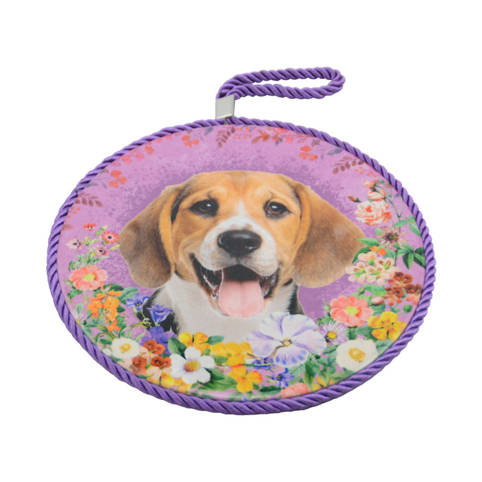 Posaolla perro floral ceramica beagle colgante 3854-4