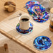 Posavasos ceramica corcho buho flores 4220