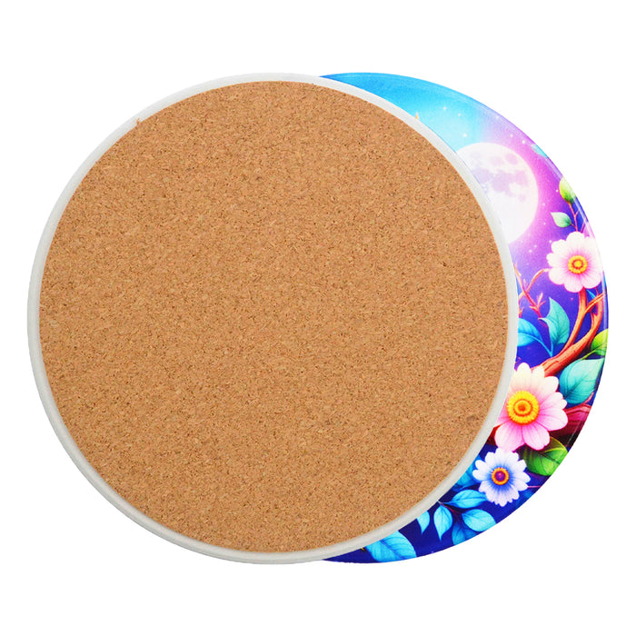 Posavasos ceramica corcho buho flores 4220