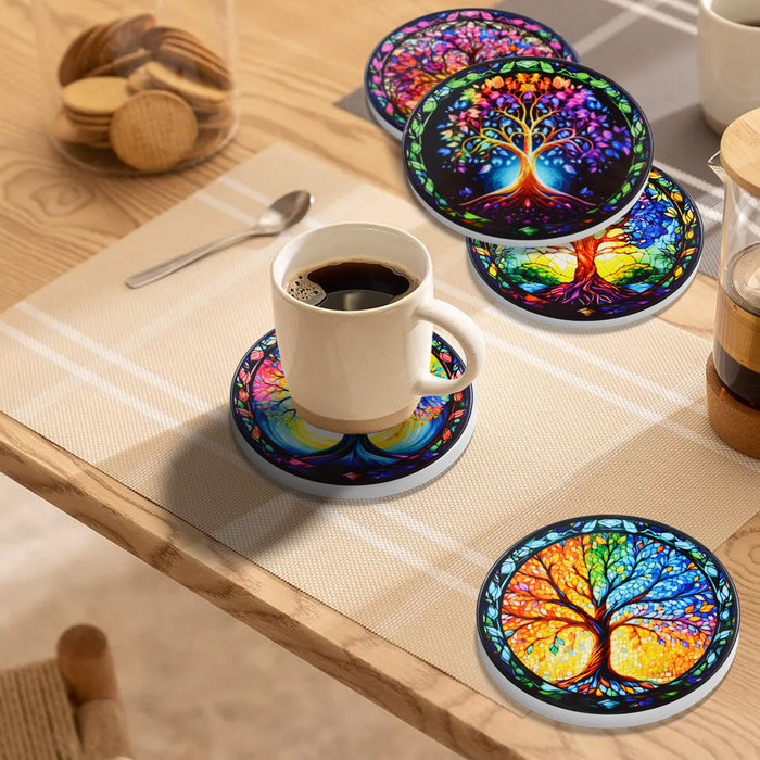 Posavasos ceramica corcho arbol de la vida 4218