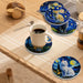 Posavasos gatos noche colores ceramica corcho base 3963