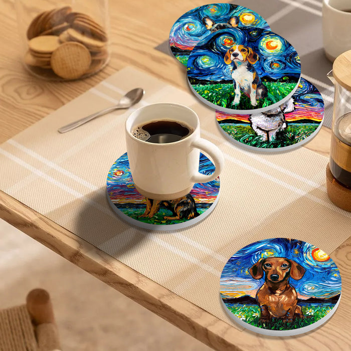 Posavasos van gogh pintura arte perro 4056