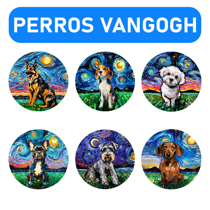 Posavasos van gogh pintura arte perro 4056