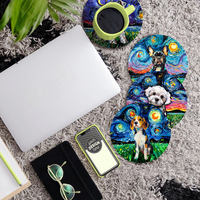 Posavasos van gogh pintura arte perro 4056
