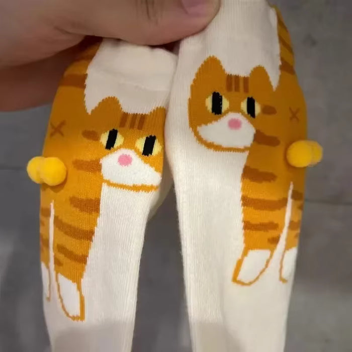 Calcetines Gato Cafecito con Cola