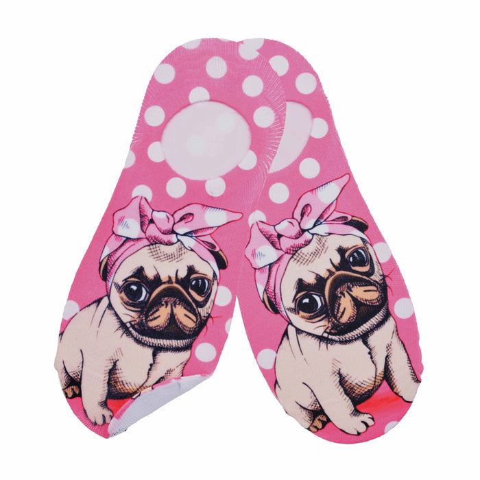 Calcetín Sublimado Invisible Poliester Pug Tierna