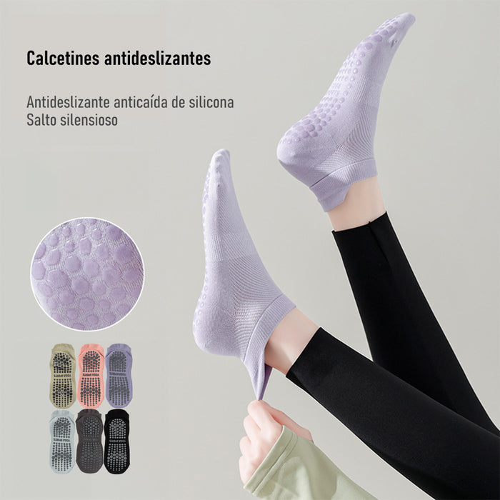 Calcetín Deportivo Yoga Antideslizante Gris Oscuro