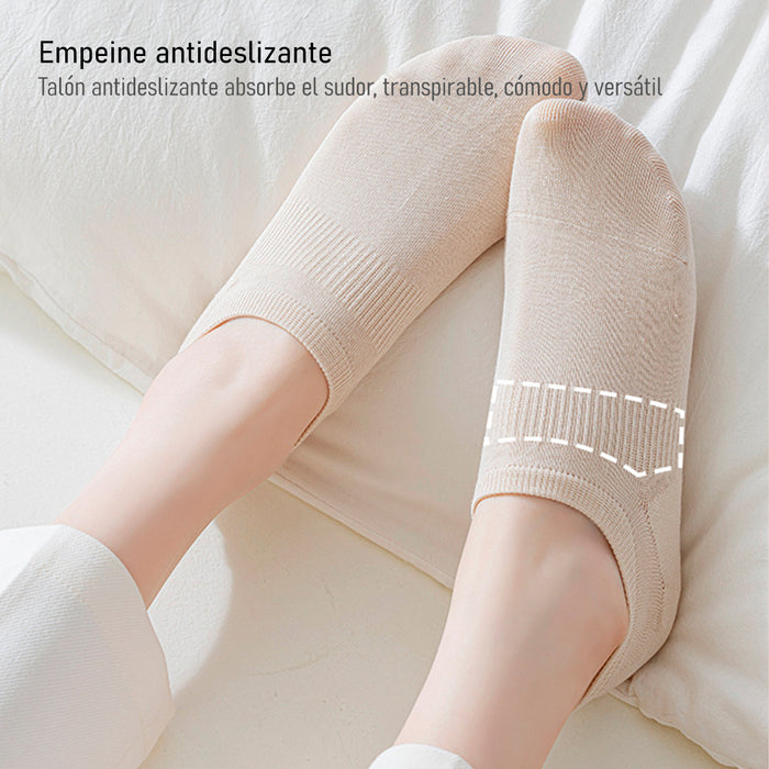 Pack 6 Calcetines Invisibles Algodón Antitranspirante 36-40