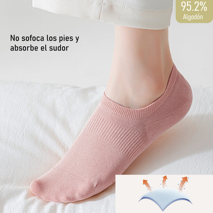 Pack 6 Calcetines Invisibles Algodón Antitranspirante 36-40