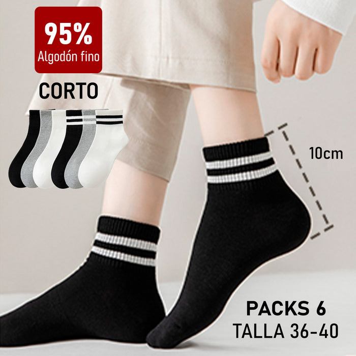 pack calcetines corto algodon