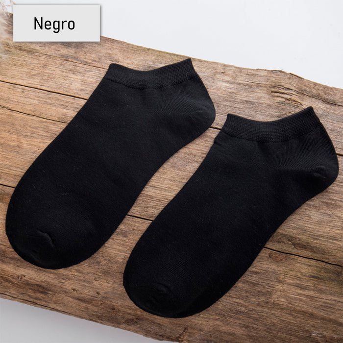 Pack 6 Calcetines cortos Lisos de Bambú Talla 36-40