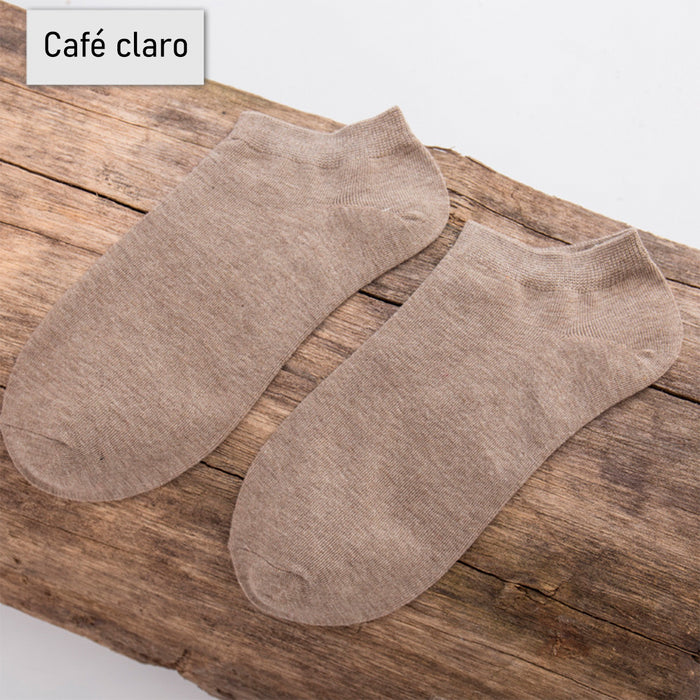 Pack 6 Calcetines cortos Lisos de Bambú Talla 36-40